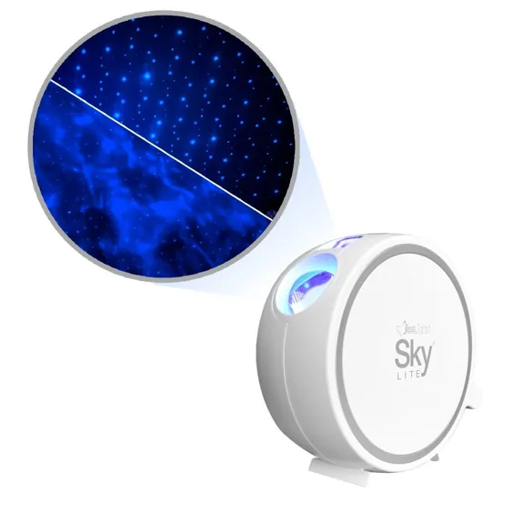 BlissLights Sky Lite - پروژکتور ستاره ای لیزری LED ، روشنایی کهکشان ، لامپ سحابی برای دکوراسیون اتاق ، سینمای خانگی ، نور شب اتاق خواب یا محیط خلقی (آبی ، آبی) - Walmart.com