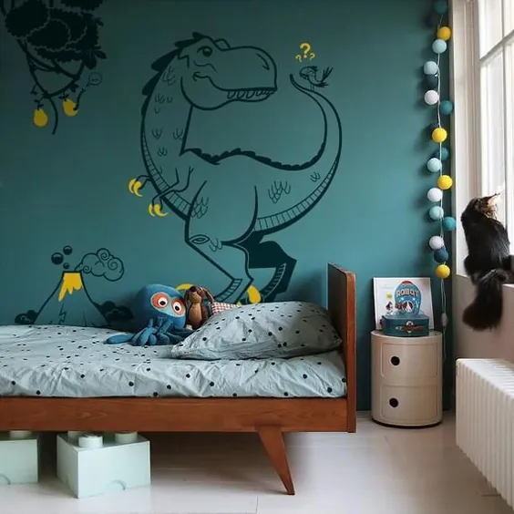 Dinosaurier-Wand-Aufkleber - 4 grooves Dinosaurier-Wand-Aufkleber für Kinderzimmer، Tyrannosaurier، Pterodactyl، Jurassic Welt Thema
