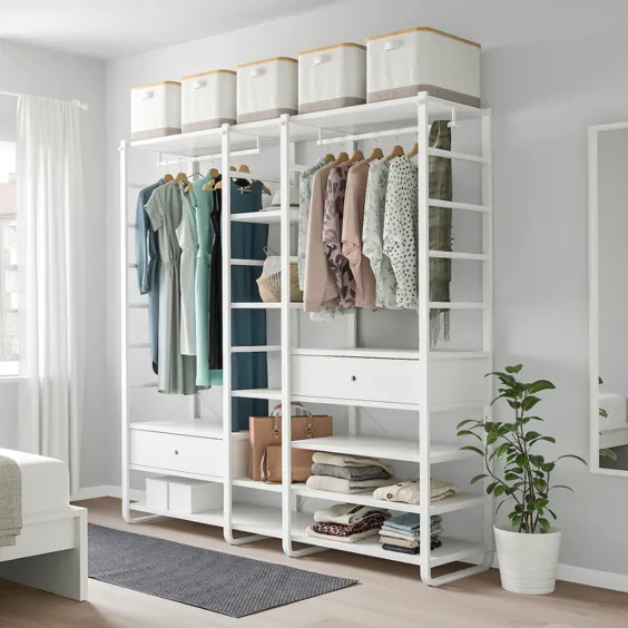 ELVARLI 3 بخش ، سفید ، عرض: 80 3/4 "قد: 85".  افزودن به سبد خرید!  - IKEA