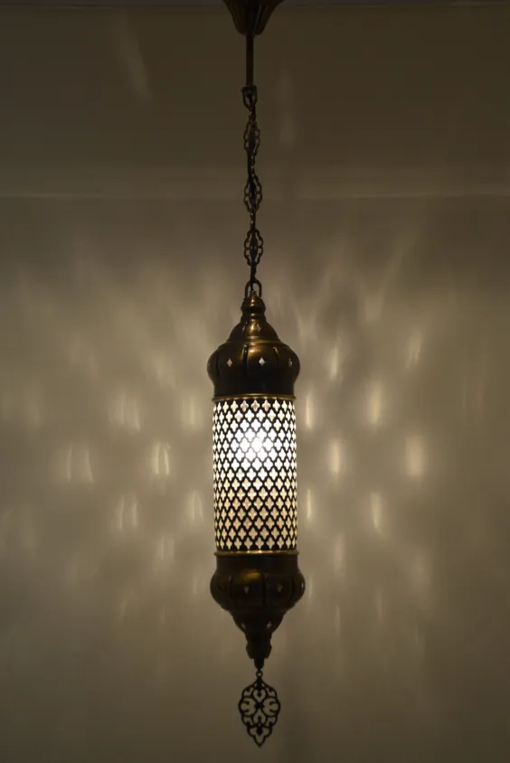 لامپ حلق آویز ترکیبی لیزری دست ساز morrocan |  اتسی