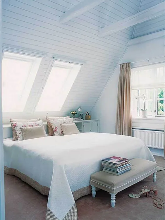 32 ایده طراحی اتاق خواب زیر شیروانی