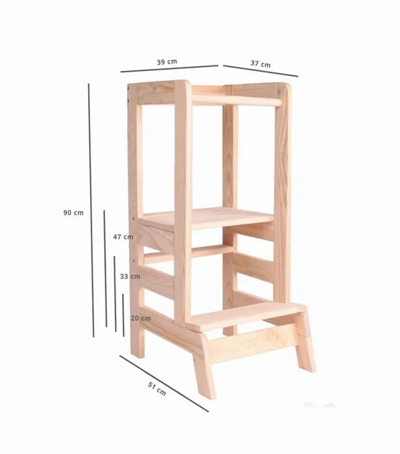 صندلی کمکی آشپزخانه قابل تنظیم چهارپایه آشپزخانه کودک |  اتسی
