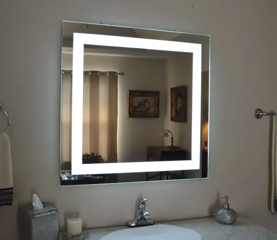 آینه غرور حمام LED با چراغ جلو: 32