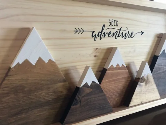 Framed Seek Adventure 3D Mountain Range Wall Art Cabin Decor تزئینات منزل روستایی
