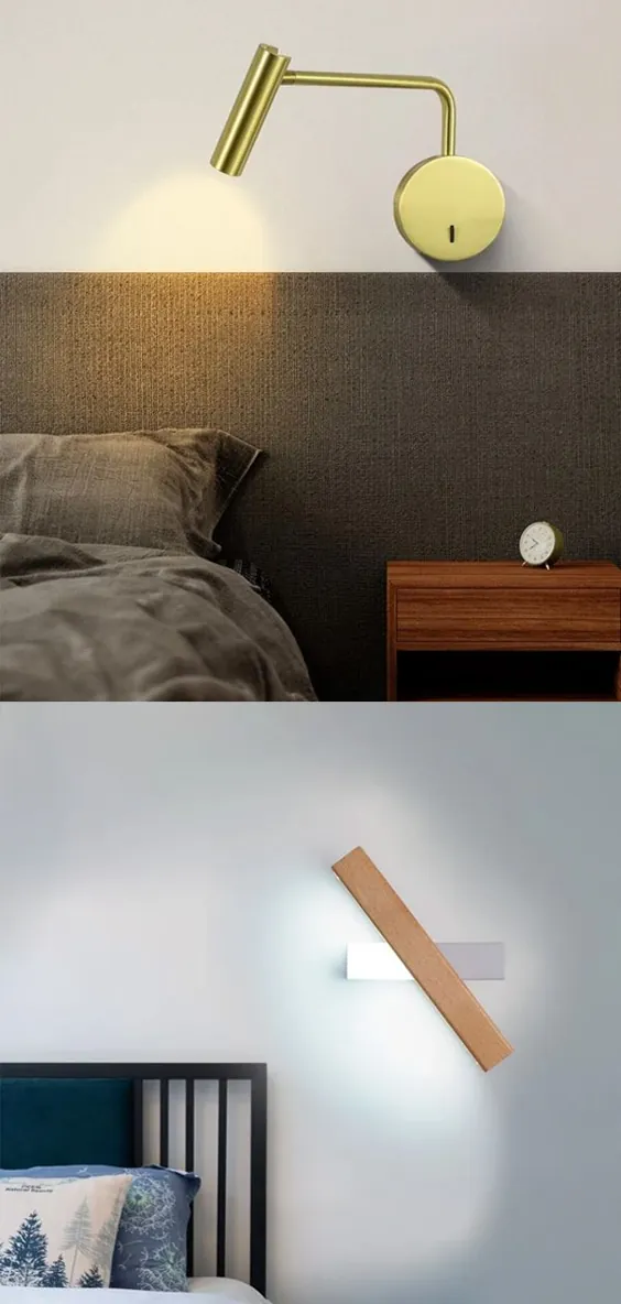 ZEROUNO چراغ دیواری چراغ دیواری بازوی چرخشی خانه دکوراسیون اتاق خواب دکوراسیون مدرن LED 3W خواندن تختخواب روشن در فضای داخلی خانه داخلی