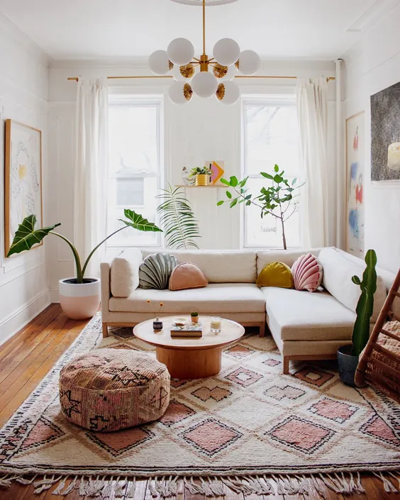 آپارتمان رنگارنگ Bohemian Modern Brooklyn + چگونه می توان ظاهر را مشاهده کرد - decor8