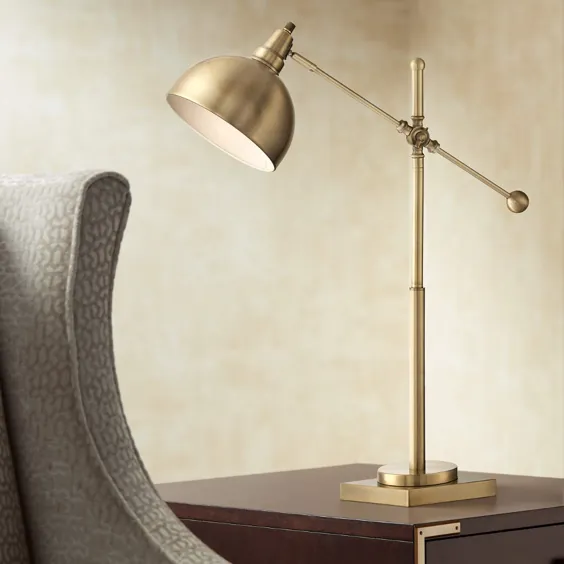 Lite Source Cupola Brushed Brass Desp Lamp - # 9Y073 | لامپ به علاوه