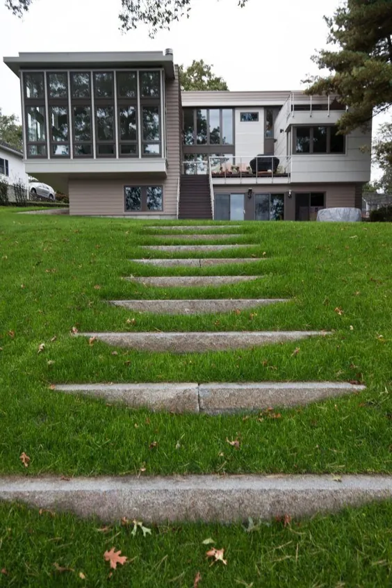 23 ایده پله خلاق باغ برای سبک دادن به منظره دامنه تپه شما