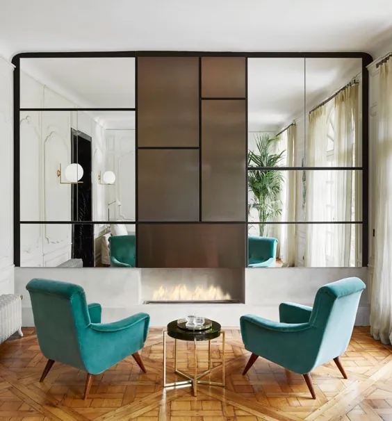یک آپارتمان کلاسیک پاریسی که قدیمی و جدید را با هم مخلوط می کند