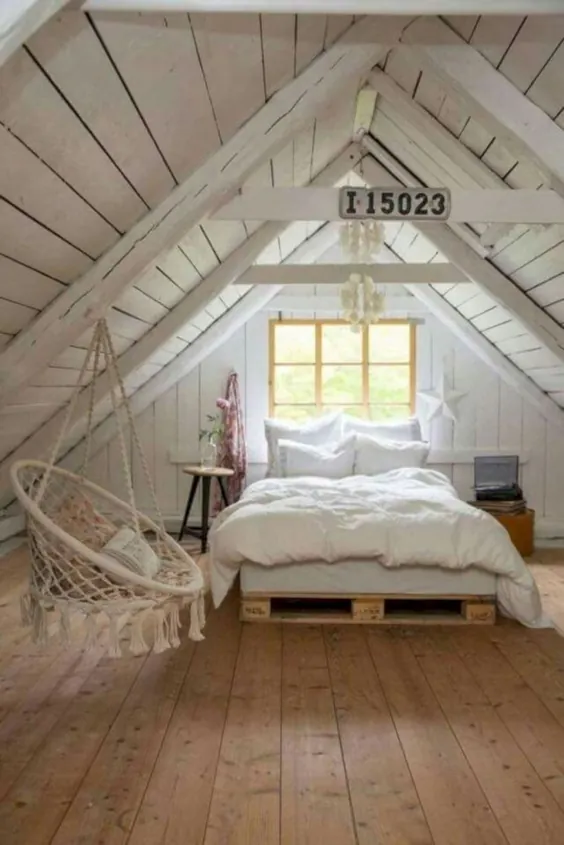 17 ایده زیبا برای دکوراسیون اتاق خواب اتاق زیر شیروانی ~ Matchness.com