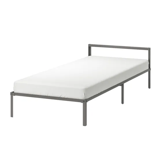 GRIMSBU قاب تختخواب ، خاکستری ، منفرد - IKEA