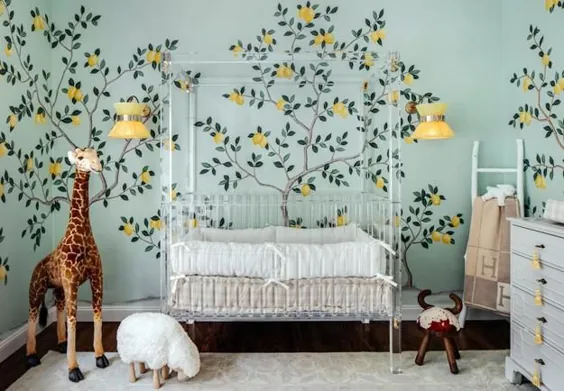 طرح زیبای رنگ زرد و سبز لیمو برای تزیین اتاق کودک