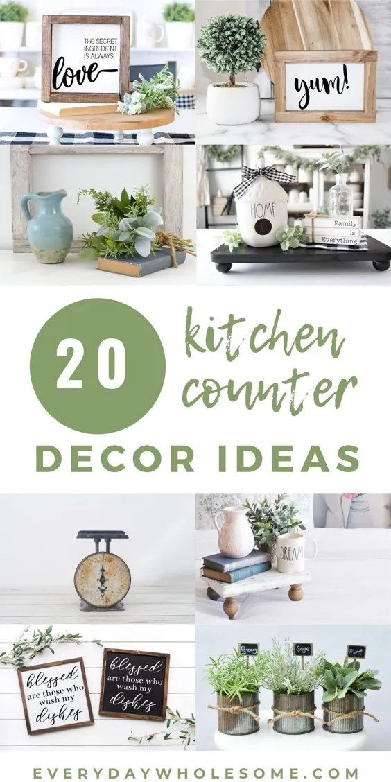 20 ایده دکوراسیون آشپزخانه - سینی های تزئینی مدرن و مزرعه ای و چهارپایه و گلدان های میله ای