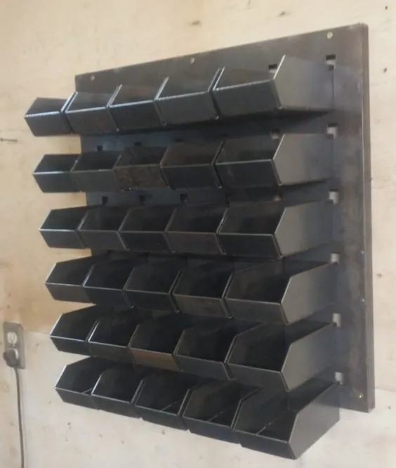 سطل های ذخیره سازی فلزی دیواری (سیستم قابل تنظیم ، پرونده های برش خورده DXF)