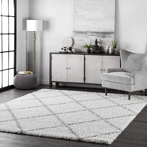 nuLOOM Tess Cozy Soft & Plush Modern Modern فرش ، 6 "7" x 9 "، سفید