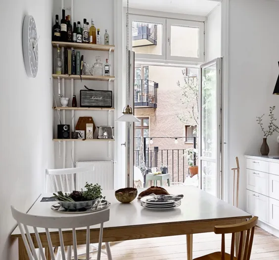 آشپزخانه به رنگ سفید و آبی - طراحی COCO LAPINE