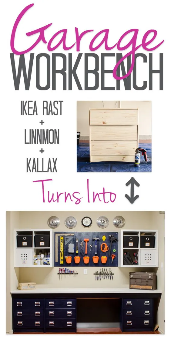 Garage Workbench DIY {How We Ikea Hack Garage Storage}