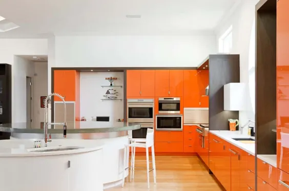 20 ایده آشپزخانه نارنجی (عکس)