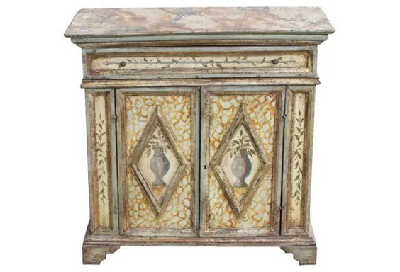 پلی کروم ایتالیایی نقاشی Credenza