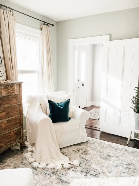 اتاق نشیمن زمستانی ساده |  نحوه تزئین بعد از کریسمس