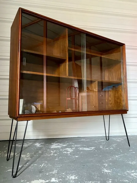 کابینت شیشه ای کشویی مدل موی مدرن Mid Century |  eBay