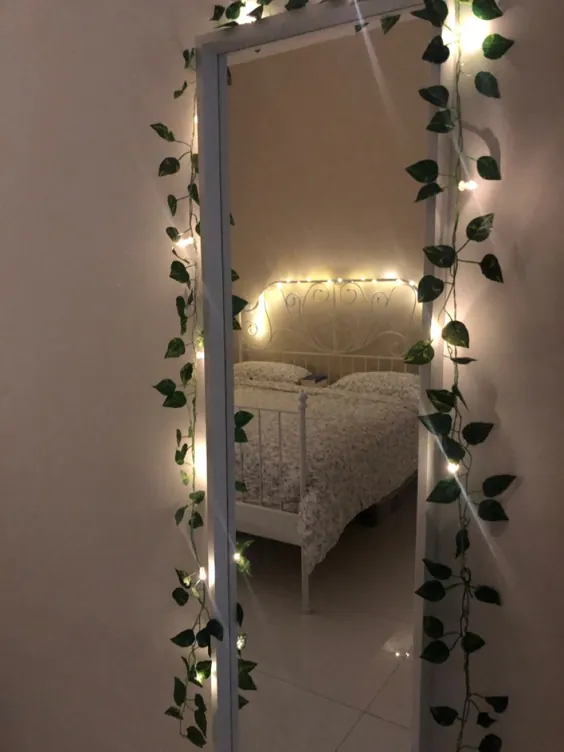 آینه اتاق خواب چراغ های جن پری اینسو