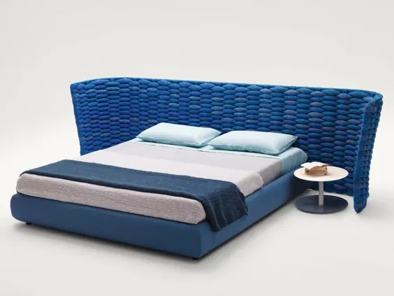 تختخواب دو نفره پارچه ای با سر تخته مبله SILENT توسط طرح Paola Lenti Francesco Rota