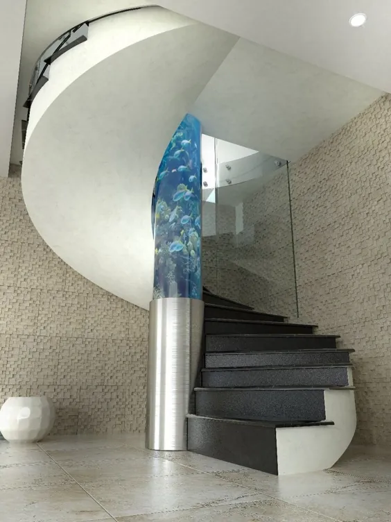 پلکان مارپیچی شیشه ای AQUA توسط سیلر ترپن