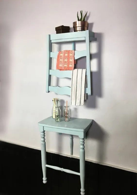 صندلی DIY تبدیل به قفسه