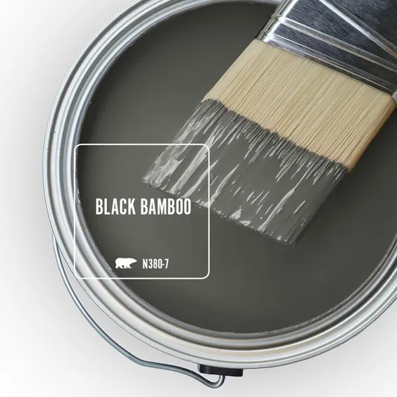 BEHR ULTRA 1 گالری # N380-7 Black Bamboo Extra Durable Satin Enamel Paint & Primer-775301 - انبار خانه