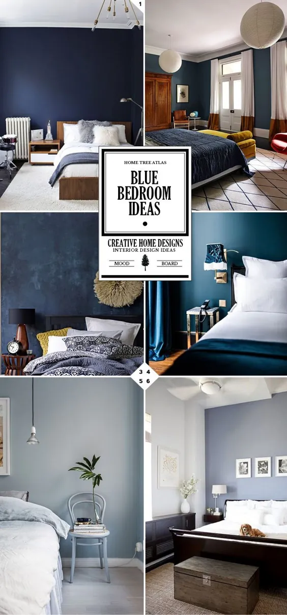 راهنمای سبک: ایده ها و طرح های اتاق خواب آبی - اطلس درخت خانه