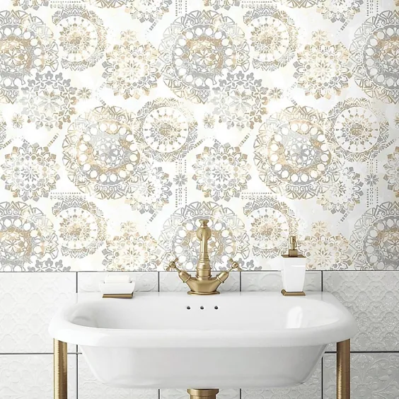 هم اتاقی ها Bohemian Peel & Stick Wallpaper In Tan