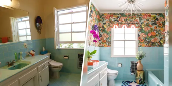 چگونه 1 مورد ساده باعث شده این حمام دهه 1950 مدرن و تازه به نظر برسد