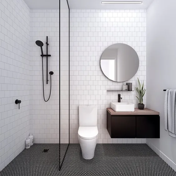 داخلی + طراحی اسکاندیناوی در اینستاگرام: “// The GENTLEMAN’S Bathroom |  طراحی توسطfieldwork_architects.  ما لبه کمی مردانه را دوست داریم ؛) اولین بار از طریق @ mancinimade دیده شد.... "