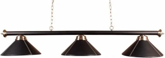 Billardlampe Franklin schwarz / Leder