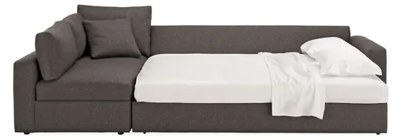 مبل خوابیده پلت فرم Aldrich Pop-up Platform با صندلی ذخیره سازی - مبل های خوابیده مدرن - مبلمان اتاق نشیمن مدرن - اتاق و تخته