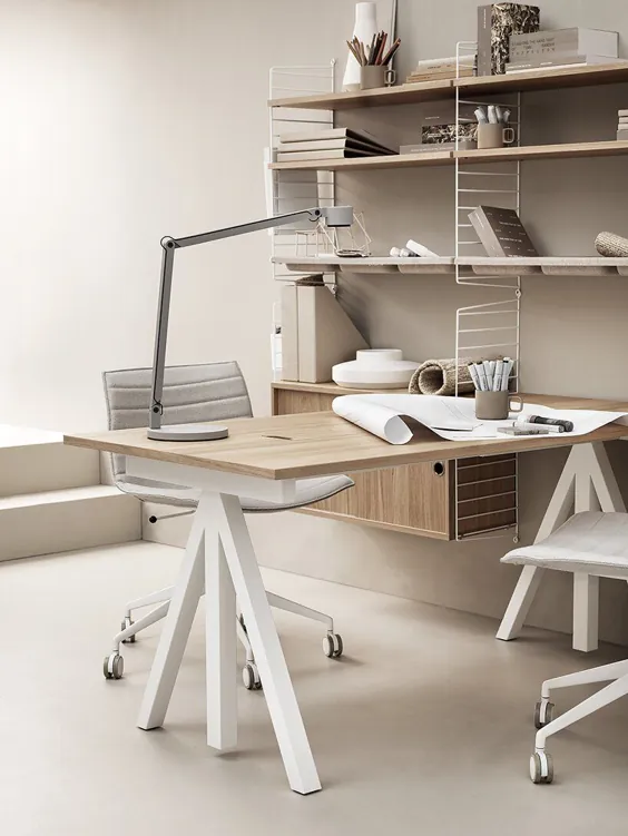 طراحی قفسه رشته آیکون سوئدی متناسب با دفتر انعطاف پذیر است
