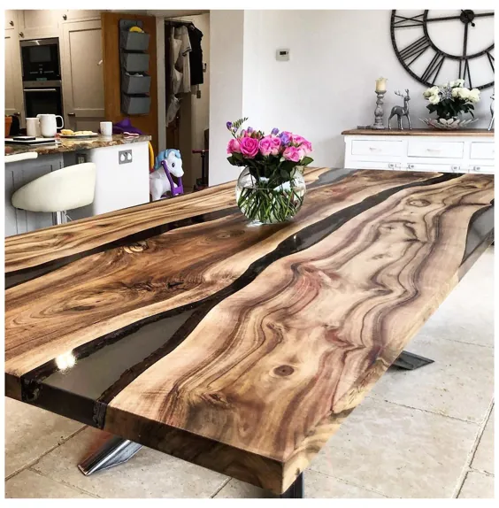 میز رزین چوبی