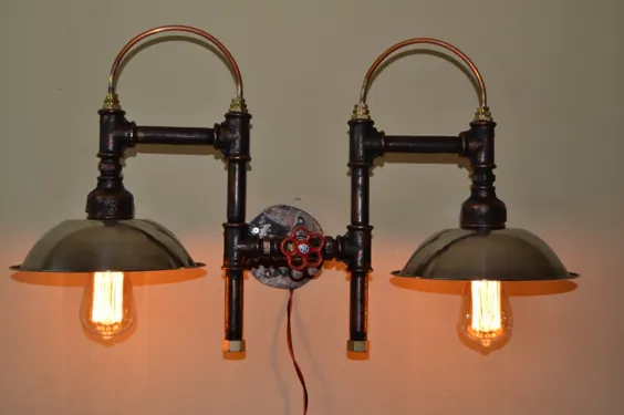 لوله های روشنایی صنعتی چراغ دیواری دیوار عتیقه ادیسون |  اتسی