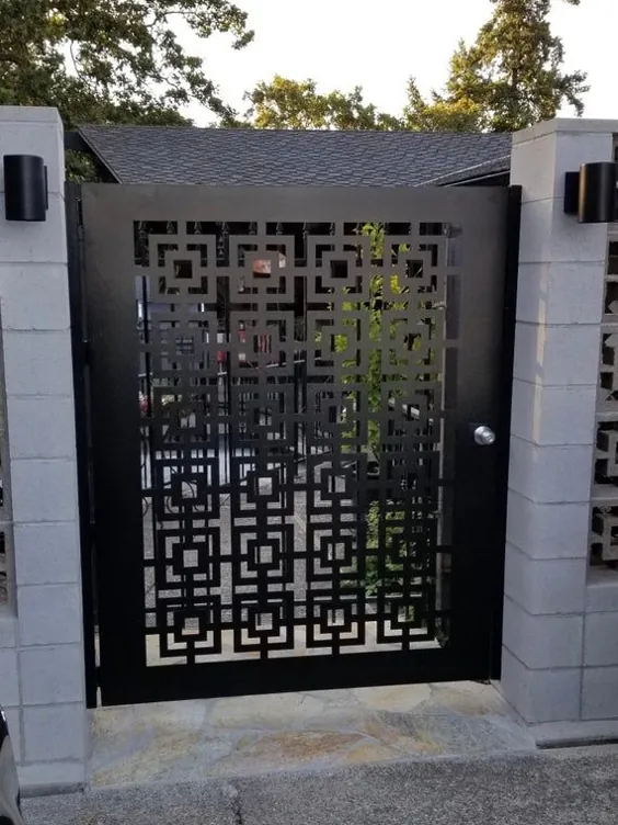 دروازه فلزی مدرن مدرن gatarban اندازه سفارشی هنر |  اتسی