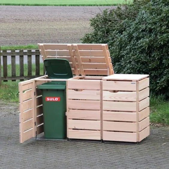 Multtonnenbox Holz ، 1er ، 2er ، 3er ، 4er ، 120 و 240 L