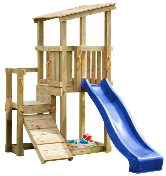 Spielturm CASCADE mit Rutsche 2،30 متر + Kletterrampe