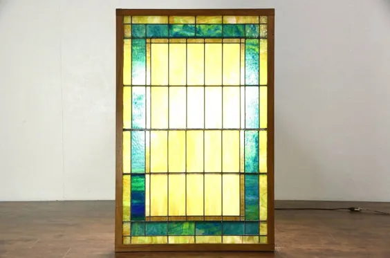 هنر و صنایع دستی پنجره شیشه ای رنگی Salvage Architectural Architecture 1900 Antique Craftsman