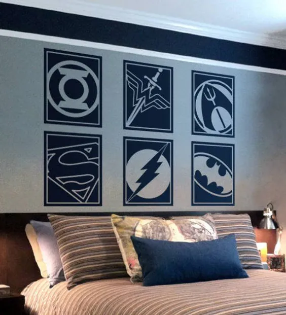 Superheroes Vinyl Wall Decals- مجموعه لیگ عدالت از 6