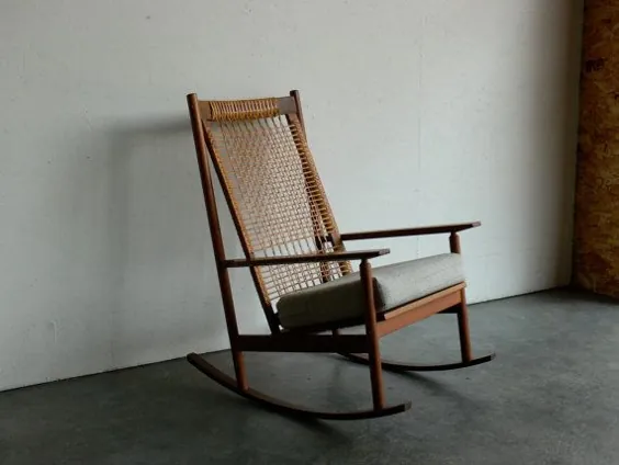 Vintage Hans Olsen برای صندلی گهواره ای Dux Teak