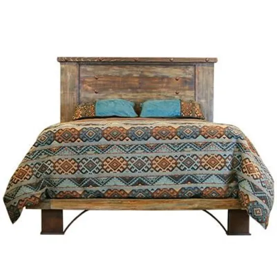 CAM801QUEEN در توسط L.M.T. Rustic and Western Imports in Denison، TX - Queen: 68 "x 86" x 59 "Bed Rustic Platform Platform