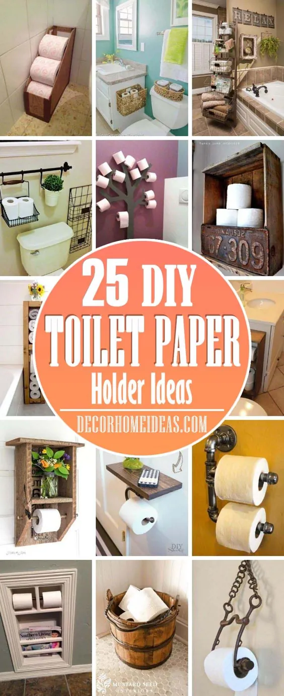 25 ایده خلاقانه نگهدارنده دستمال توالت DIY