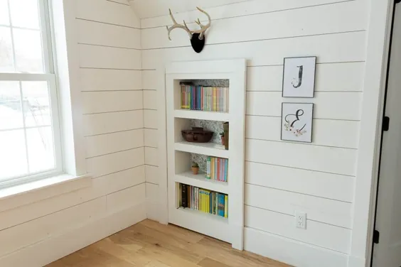 قفسه کتاب درب مخفی DIY