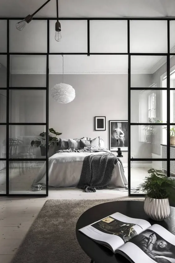 آشپزخانه ، اتاق نشیمن و اتاق خواب در یک اتاق - طراحی COCO LAPINE