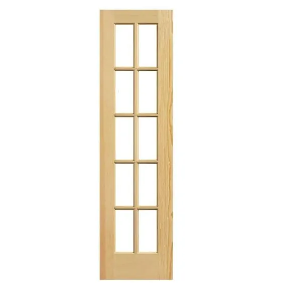 JELD-WEN 10 Lite Wood 24 in x 80 in in Unfinished Glass Solid Core Core ناتمام کاشی چوب کاشی درب Lowes.com